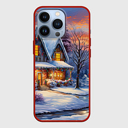 Чехол для iPhone 13 Pro Снежные забавы, цвет: 3D-красный