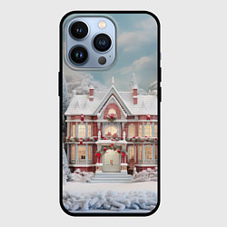 Чехол для iPhone 13 Pro Звездное кружево новогодней ночи, цвет: 3D-черный