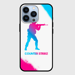 Чехол для iPhone 13 Pro Counter Strike neon gradient style, цвет: 3D-черный