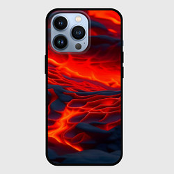 Чехол для iPhone 13 Pro Текущая магма, цвет: 3D-черный