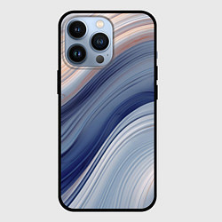 Чехол для iPhone 13 Pro Blue liquid, цвет: 3D-черный