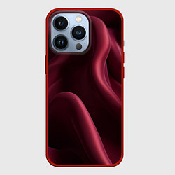 Чехол для iPhone 13 Pro Бордовый шелк, цвет: 3D-красный