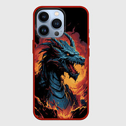 Чехол для iPhone 13 Pro Дракон праздничных снегов 2024, цвет: 3D-красный