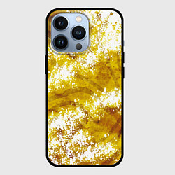 Чехол для iPhone 13 Pro Желто-белая абстракция, цвет: 3D-черный