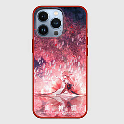 Чехол для iPhone 13 Pro Genshin Impact Яэ Мико, цвет: 3D-красный