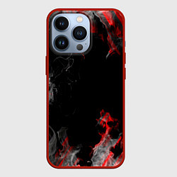 Чехол для iPhone 13 Pro Дым и текстуры, цвет: 3D-красный