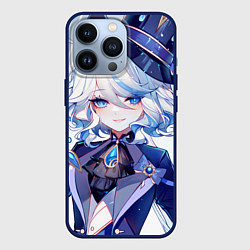 Чехол для iPhone 13 Pro Genshin Impact Фурина, цвет: 3D-тёмно-синий