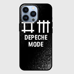 Чехол для iPhone 13 Pro Depeche Mode glitch на темном фоне, цвет: 3D-черный