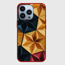 Чехол для iPhone 13 Pro Ромбовое вдохновение, цвет: 3D-красный