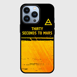 Чехол для iPhone 13 Pro Thirty Seconds to Mars - gold gradient посередине, цвет: 3D-черный