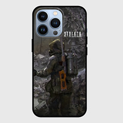 Чехол для iPhone 13 Pro STALKER 2 одиночка с детектором, цвет: 3D-черный