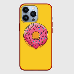 Чехол для iPhone 13 Pro Пончик Гомера, цвет: 3D-красный