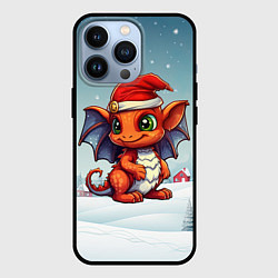 Чехол для iPhone 13 Pro Символ нового 2024 года дракон, цвет: 3D-черный