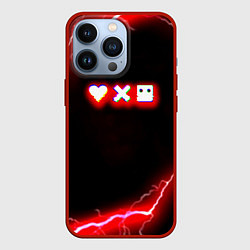 Чехол для iPhone 13 Pro Love death robots storm, цвет: 3D-красный