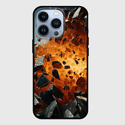 Чехол для iPhone 13 Pro Большой взрыв камней, цвет: 3D-черный