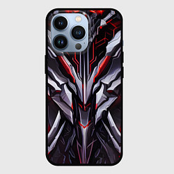 Чехол для iPhone 13 Pro Красная кибер броня модерн, цвет: 3D-черный