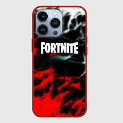 Чехол для iPhone 13 Pro Fortnite flame abstract, цвет: 3D-красный