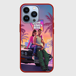 Чехол для iPhone 13 Pro Главные герои gta 6, цвет: 3D-красный