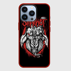 Чехол для iPhone 13 Pro Slipknot - козёл, цвет: 3D-красный