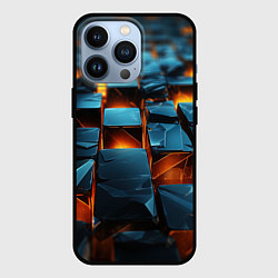 Чехол для iPhone 13 Pro Темные плитки в лаве, цвет: 3D-черный