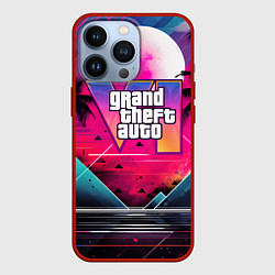 Чехол для iPhone 13 Pro GTA 80s style, цвет: 3D-красный