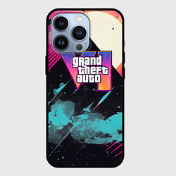 Чехол для iPhone 13 Pro GTA 6 logo retro, цвет: 3D-черный