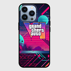 Чехол для iPhone 13 Pro GTA 6 логотип и абстракция, цвет: 3D-черный