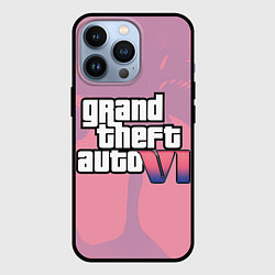 Чехол для iPhone 13 Pro GTA 6 pink, цвет: 3D-черный