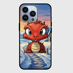 Чехол для iPhone 13 Pro Дракон зеленый символ 2024, цвет: 3D-черный