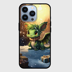 Чехол для iPhone 13 Pro Дракон дух рождества, цвет: 3D-черный