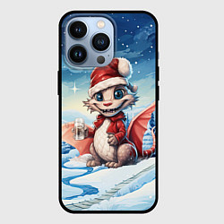 Чехол для iPhone 13 Pro Дракон новогодний праздничный 2024, цвет: 3D-черный