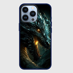 Чехол для iPhone 13 Pro Древний дракон символ 2024, цвет: 3D-тёмно-синий