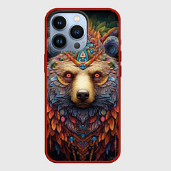 Чехол для iPhone 13 Pro Медведь фентези, цвет: 3D-красный
