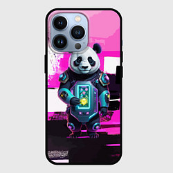 Чехол для iPhone 13 Pro Funny panda - cyberpunk, цвет: 3D-черный