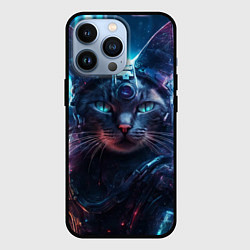 Чехол для iPhone 13 Pro Кот в стиле киберпанк от ai, цвет: 3D-черный