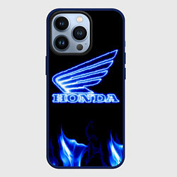 Чехол для iPhone 13 Pro Honda neon, цвет: 3D-тёмно-синий