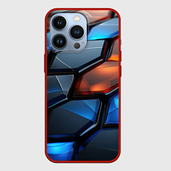 Чехол для iPhone 13 Pro Прозрачные абстрактные плиты, цвет: 3D-красный