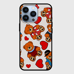 Чехол для iPhone 13 Pro Медведи - персонажи из Слово пацана, цвет: 3D-черный