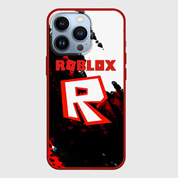 Чехол для iPhone 13 Pro Roblox logo краски мобайл гейм, цвет: 3D-красный