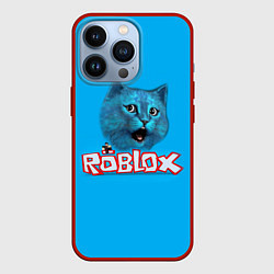 Чехол для iPhone 13 Pro Roblox синий кот, цвет: 3D-красный