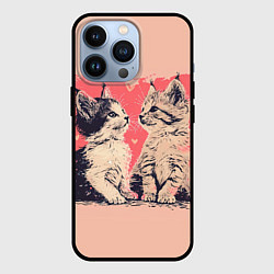 Чехол для iPhone 13 Pro Влюбленные котята 14 февраля, цвет: 3D-черный