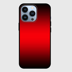 Чехол для iPhone 13 Pro Градиент чёрно-красно-чёрный, цвет: 3D-черный