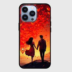 Чехол для iPhone 13 Pro Влюбленная пара в день святого Валентина, цвет: 3D-черный