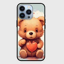 Чехол iPhone 13 Pro Медвежонок с сердечком 14 февраля