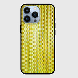 Чехол для iPhone 13 Pro Золотистые квадратики, цвет: 3D-черный
