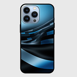 Чехол для iPhone 13 Pro Черно-синий абстрактный спортивный стиль, цвет: 3D-черный