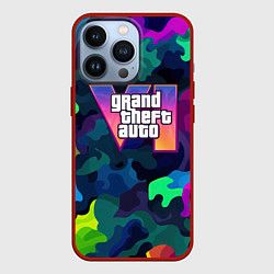 Чехол для iPhone 13 Pro Gta logo bright, цвет: 3D-красный