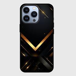 Чехол iPhone 13 Pro Gold luxury black abstract