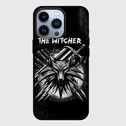Чехол для iPhone 13 Pro Ведьмак - голова волка, цвет: 3D-черный