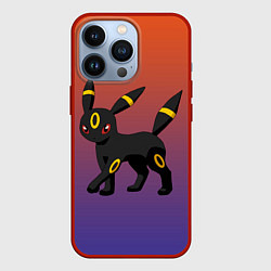 Чехол для iPhone 13 Pro Умбреон покемон-кот, цвет: 3D-красный